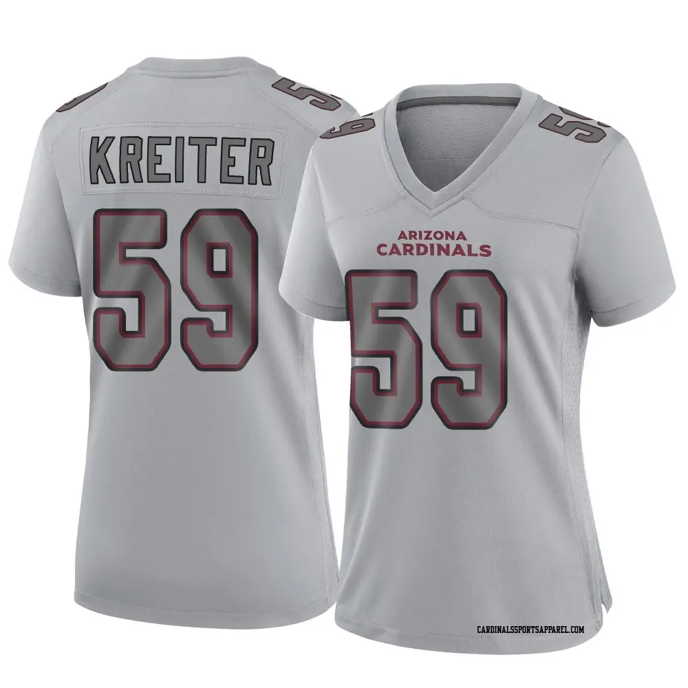 Game Gray Women's Casey Kreiter Arizona Cardinals Atmosphere Fashion Jersey