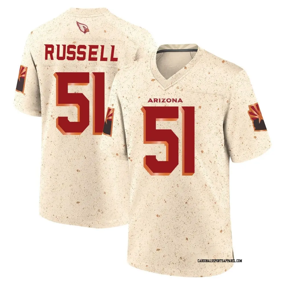 Game Youth J.J. Russell Arizona Cardinals Natural 2025 Rivalries Collection Jersey