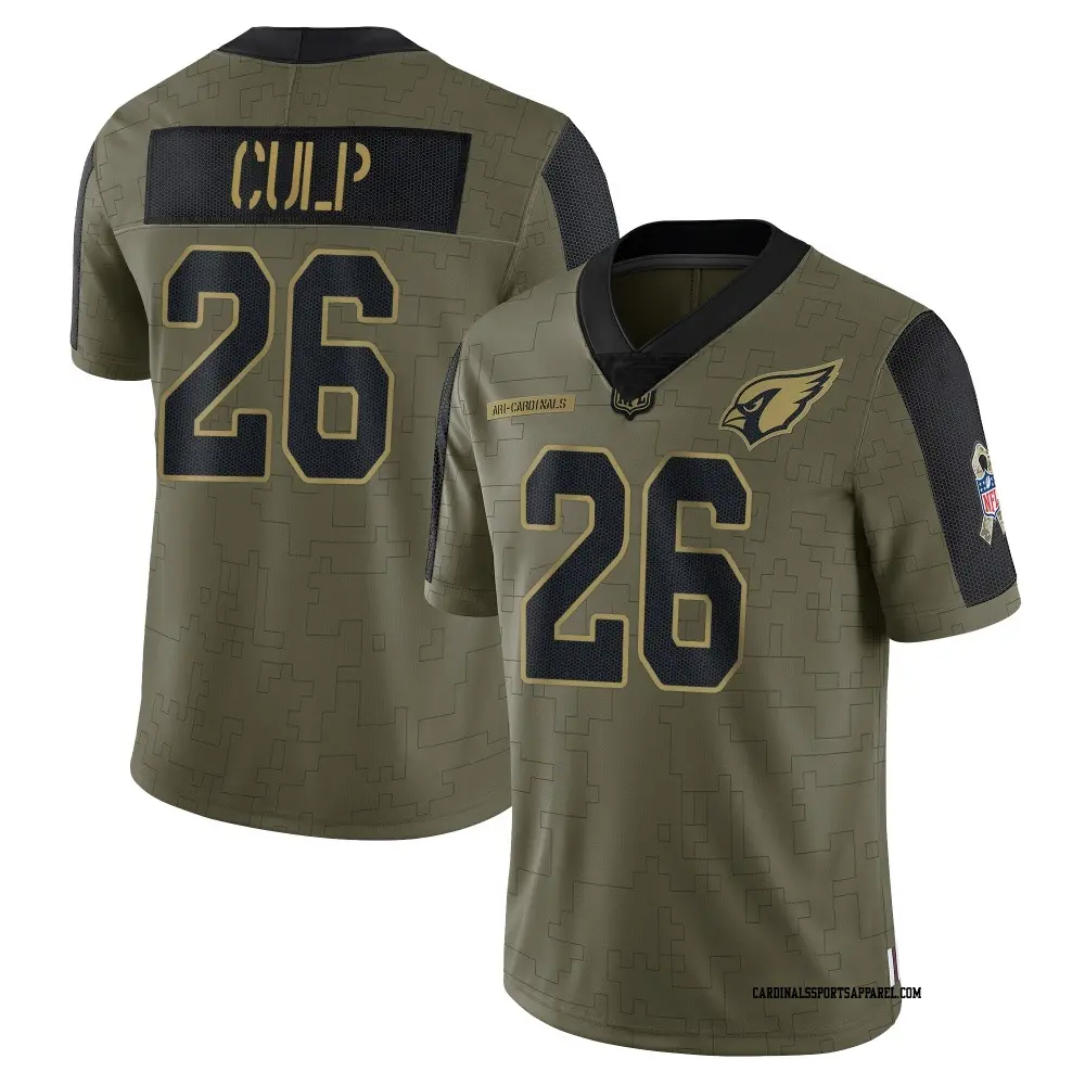 Limited Olive Men's Elijah Culp Arizona Cardinals 2021 Salute To Service Jersey