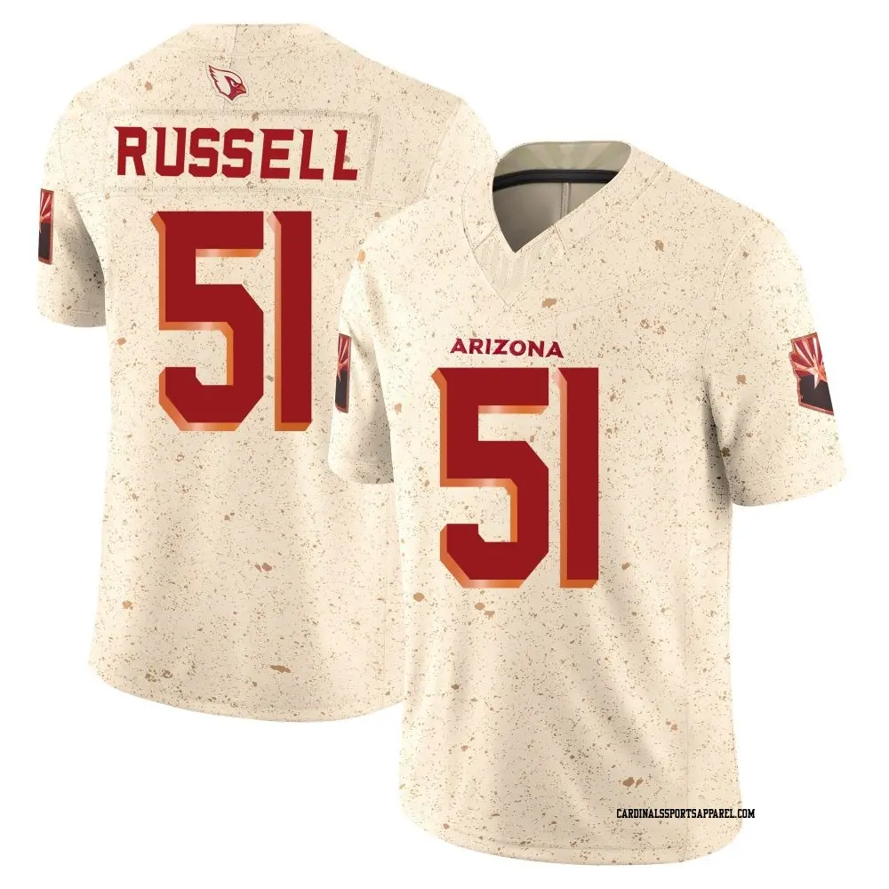 Limited Youth J.J. Russell Arizona Cardinals Natural 2025 Rivalries Collection Jersey